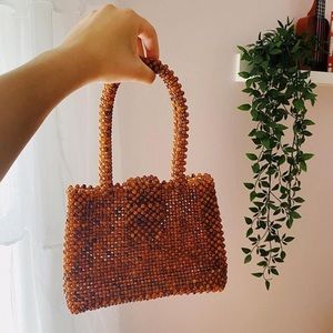 Tortoise Beaded handbag mini purse nwot